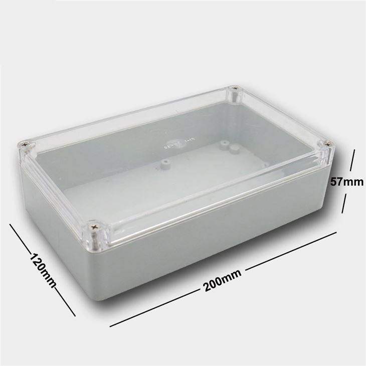 Caja de batería ABS + PC con tapa transparente