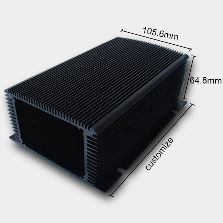 Caja de perfiles de extrusión de aluminio anodizado