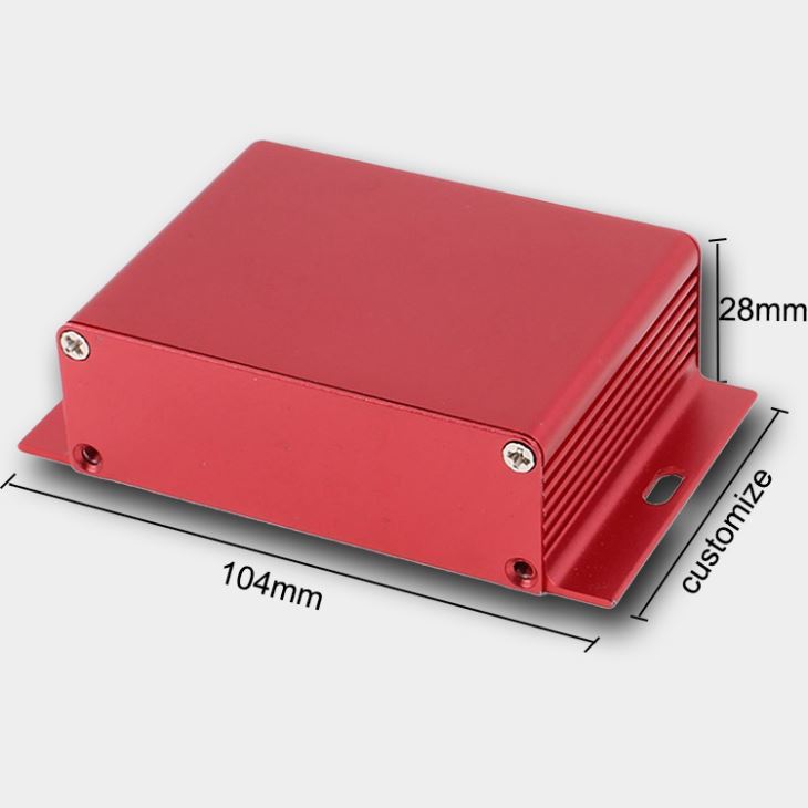 Caja de extrusión de aluminio anodizado para electrónica