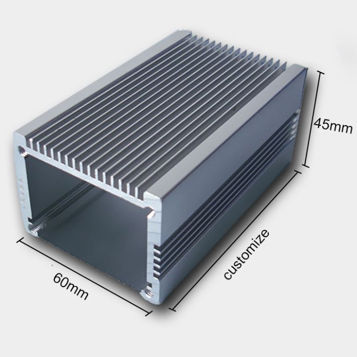 Caja de perfiles de extrusión de aluminio anodizado