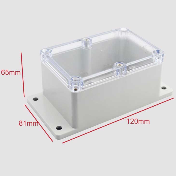 Caja impermeable de plástico con bisagras