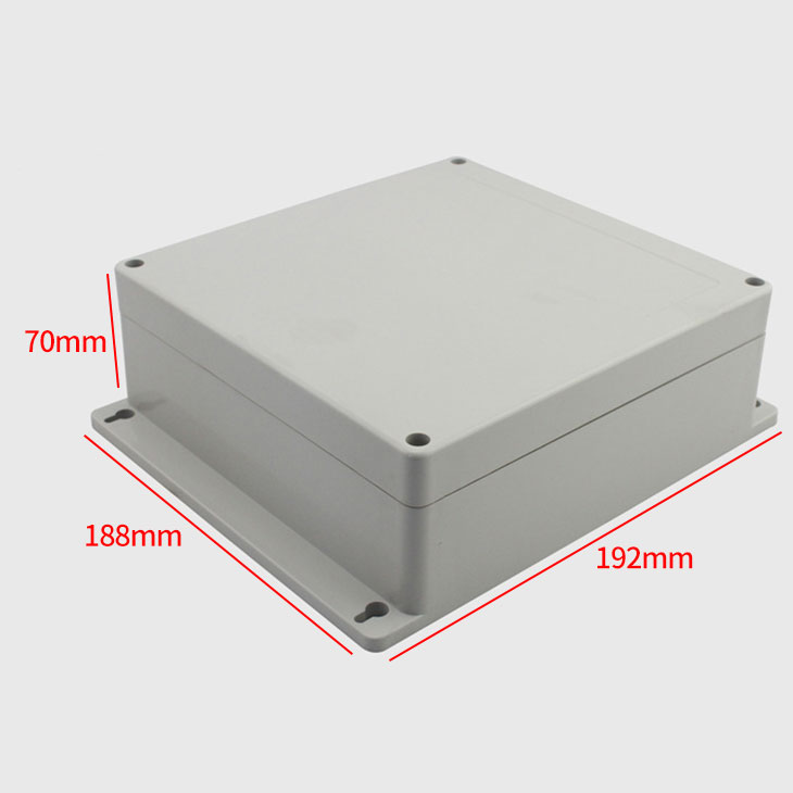 Caja impermeable de plástico transparente